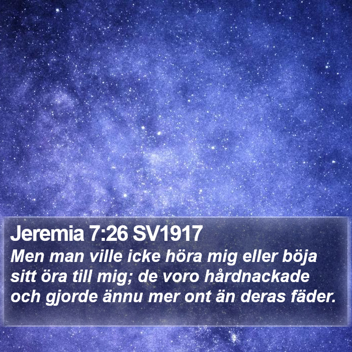 Jeremia 7:26 SV1917 Bible Study