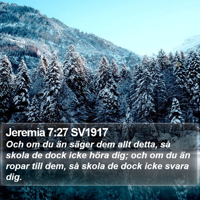 Jeremia 7:27 SV1917 Bible Study