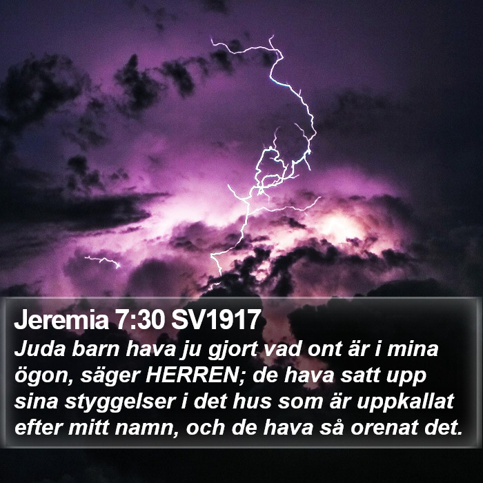 Jeremia 7:30 SV1917 Bible Study