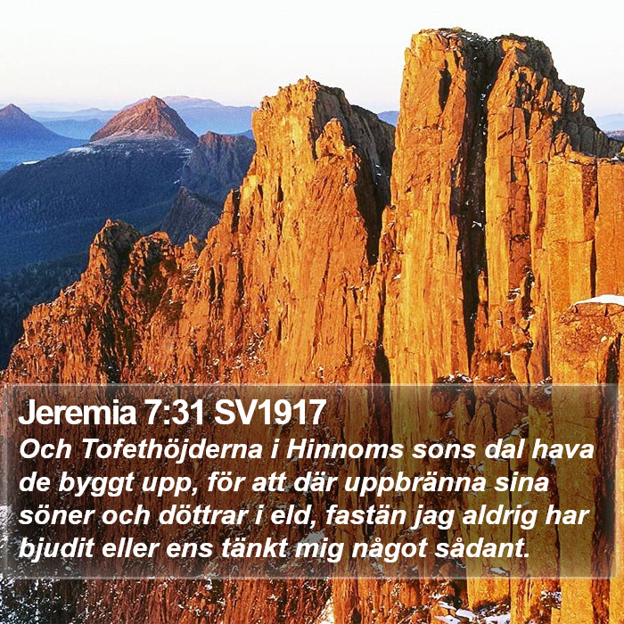 Jeremia 7:31 SV1917 Bible Study