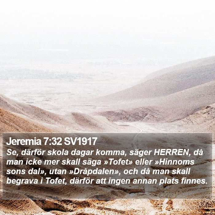 Jeremia 7:32 SV1917 Bible Study