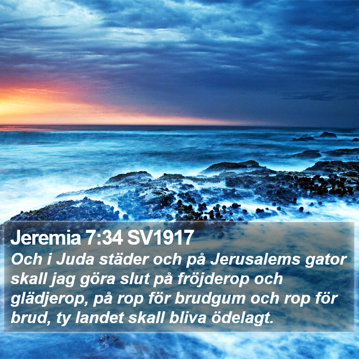 Jeremia 7:34 SV1917 Bible Study