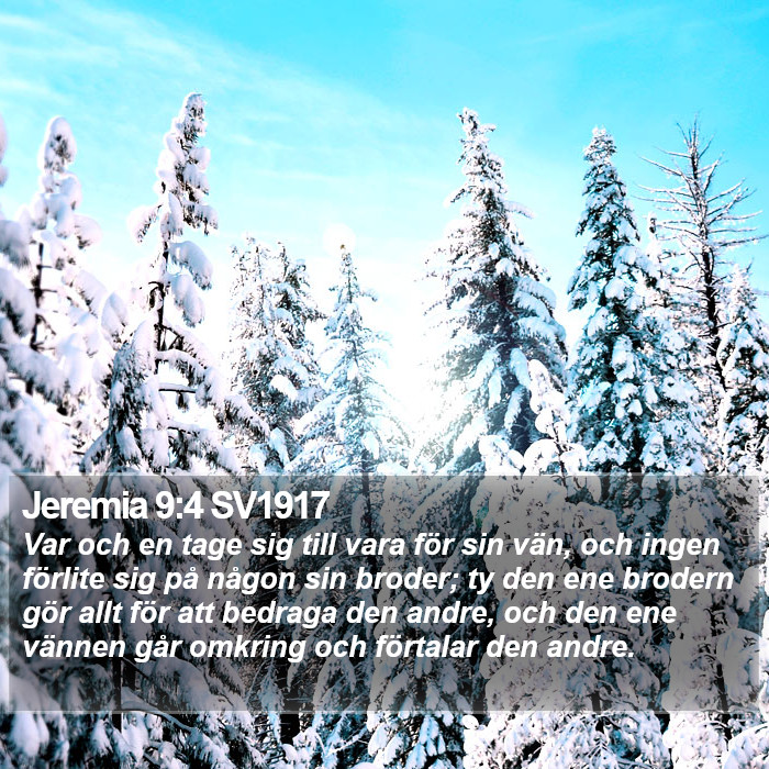 Jeremia 9:4 SV1917 Bible Study