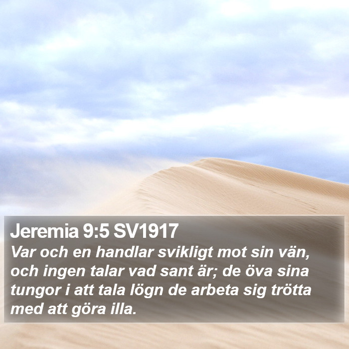 Jeremia 9:5 SV1917 Bible Study