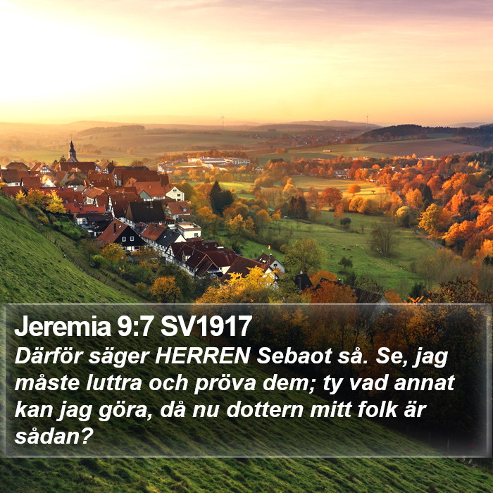 Jeremia 9:7 SV1917 Bible Study