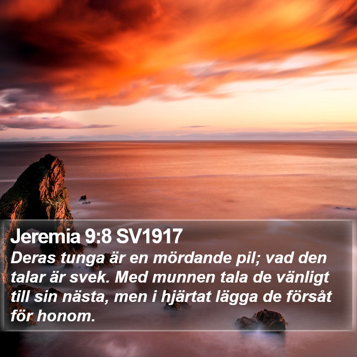 Jeremia 9:8 SV1917 Bible Study