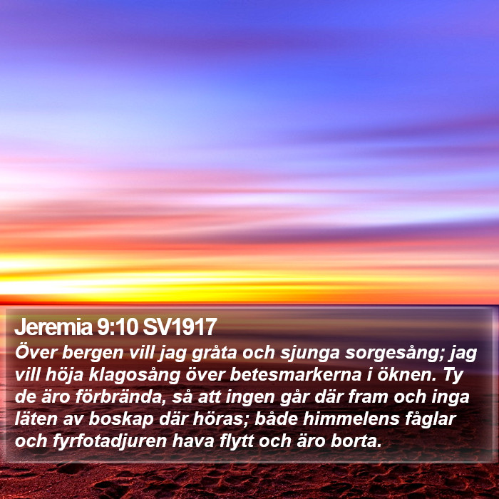 Jeremia 9:10 SV1917 Bible Study