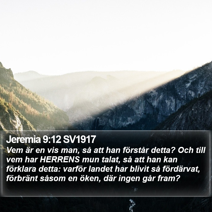 Jeremia 9:12 SV1917 Bible Study