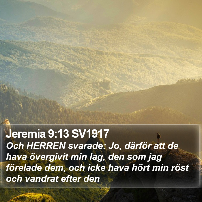 Jeremia 9:13 SV1917 Bible Study