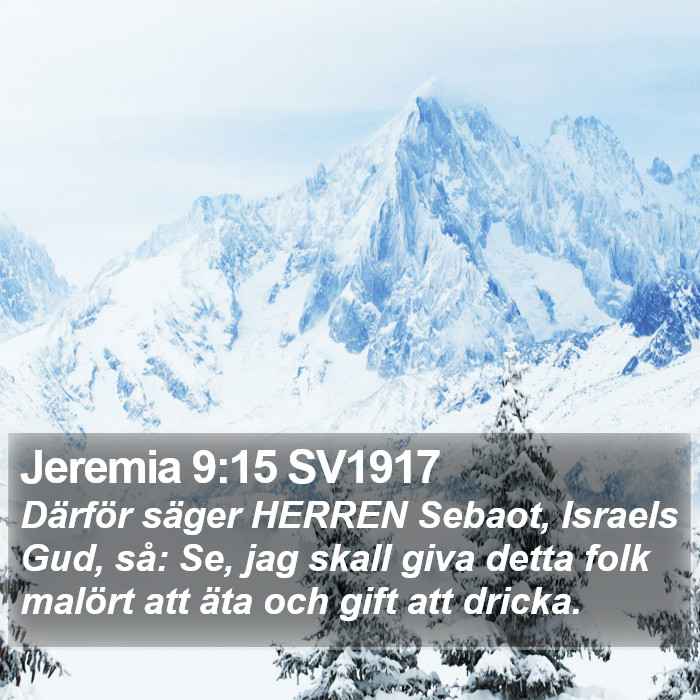 Jeremia 9:15 SV1917 Bible Study