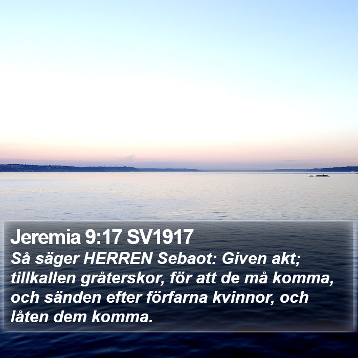 Jeremia 9:17 SV1917 Bible Study