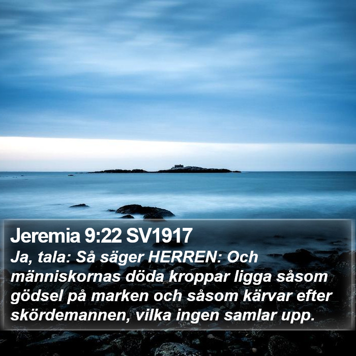 Jeremia 9:22 SV1917 Bible Study