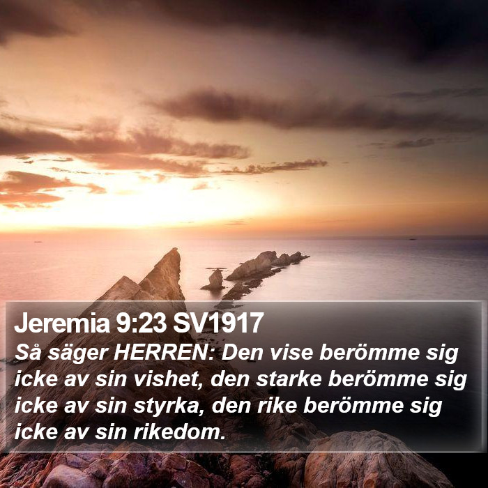 Jeremia 9:23 SV1917 Bible Study