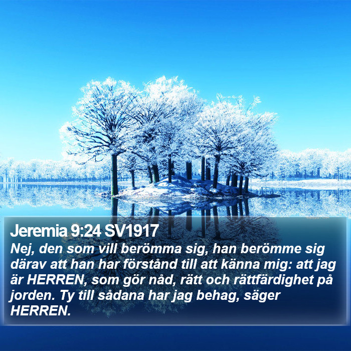 Jeremia 9:24 SV1917 Bible Study