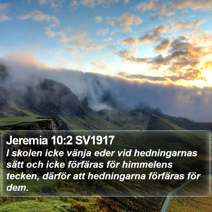 Jeremia 10:2 SV1917 Bible Study