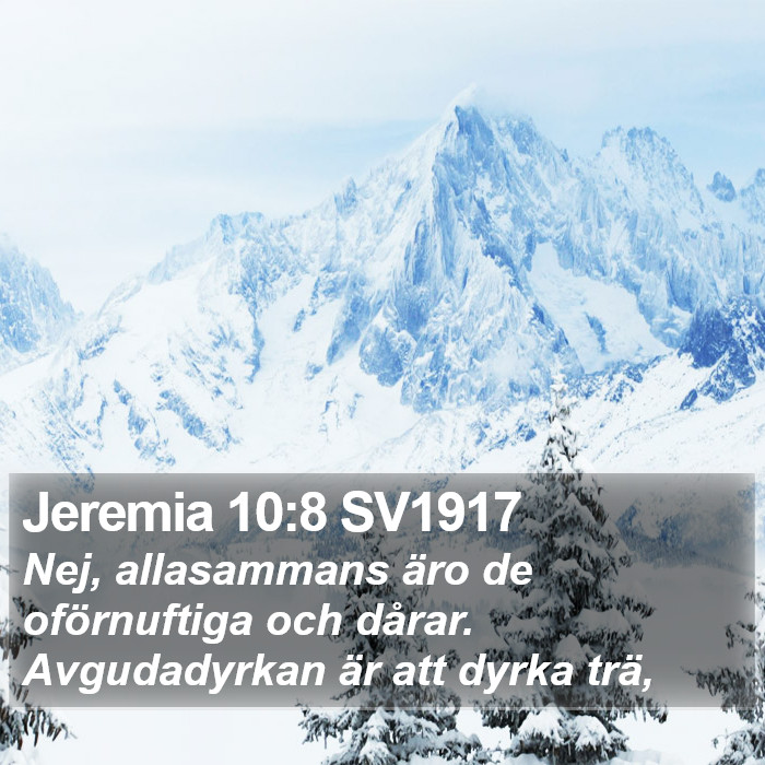 Jeremia 10:8 SV1917 Bible Study