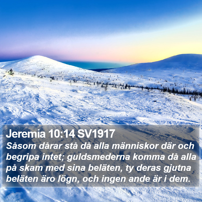 Jeremia 10:14 SV1917 Bible Study