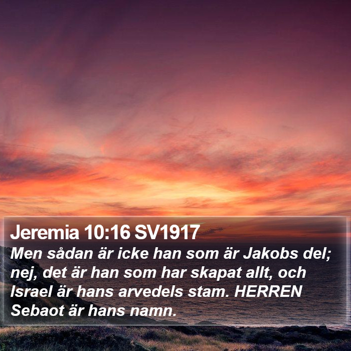 Jeremia 10:16 SV1917 Bible Study