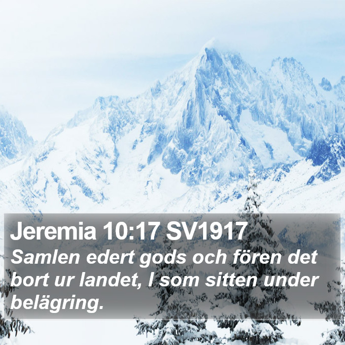 Jeremia 10:17 SV1917 Bible Study