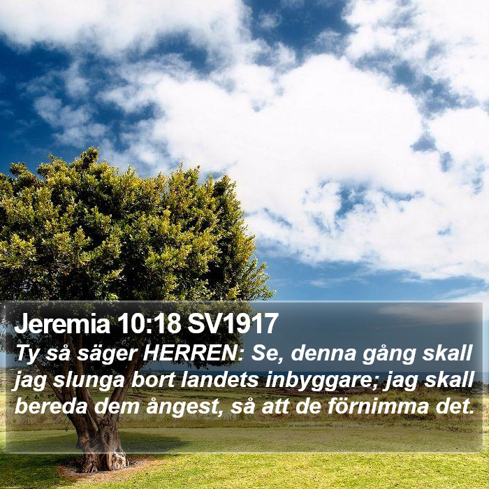 Jeremia 10:18 SV1917 Bible Study