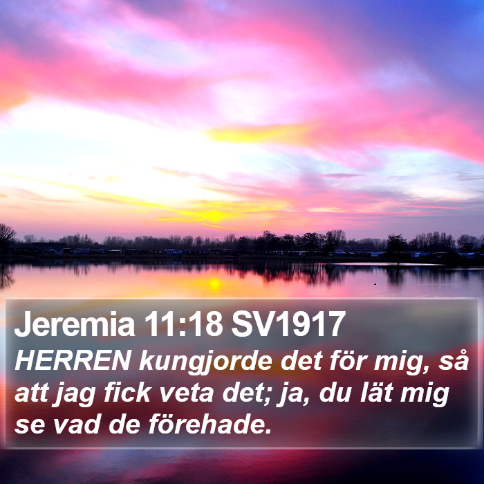 Jeremia 11:18 SV1917 Bible Study