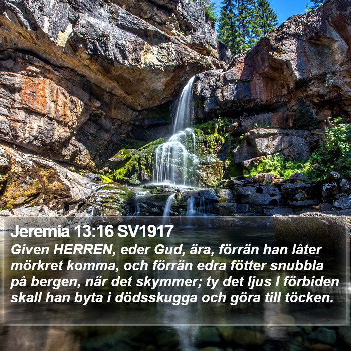 Jeremia 13:16 SV1917 Bible Study