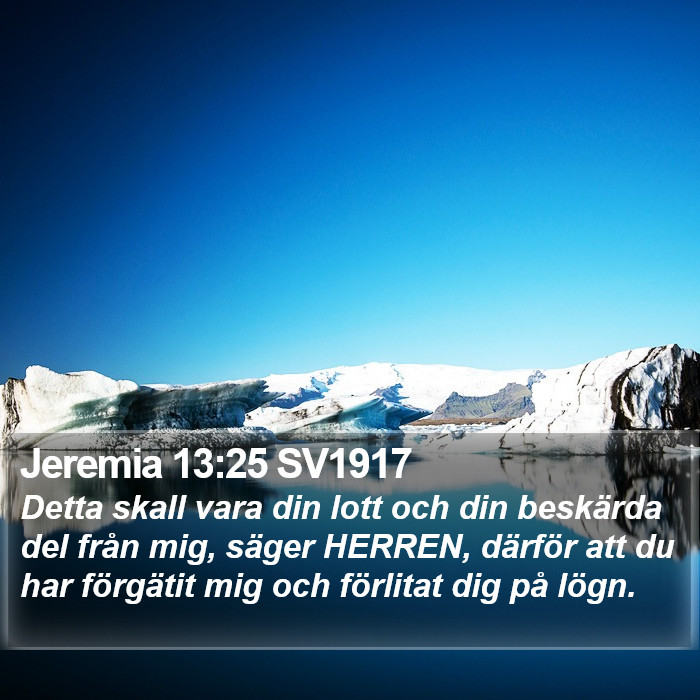 Jeremia 13:25 SV1917 Bible Study