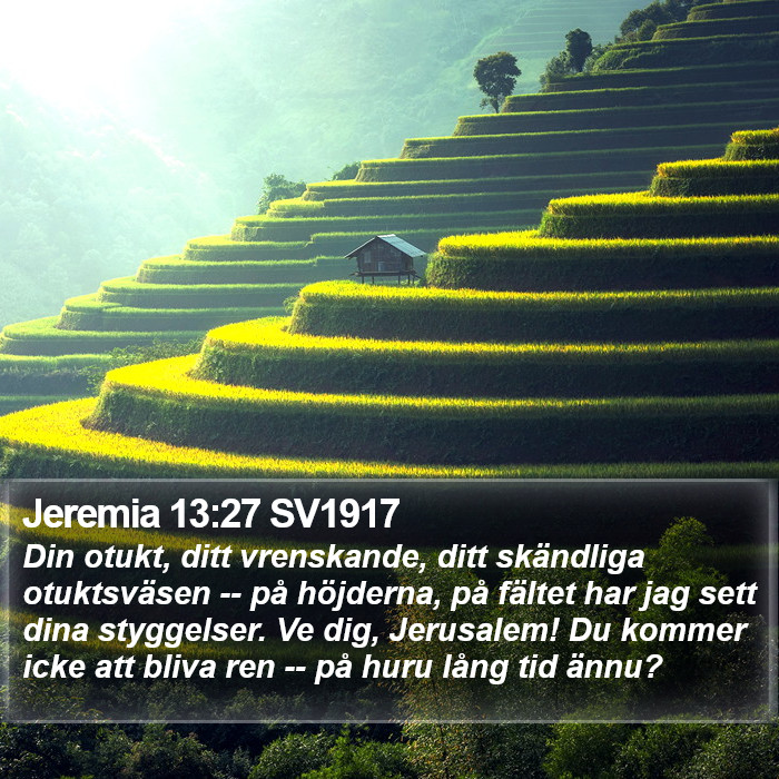 Jeremia 13:27 SV1917 Bible Study