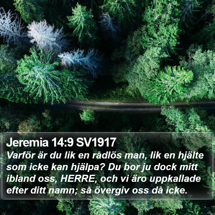 Jeremia 14:9 SV1917 Bible Study