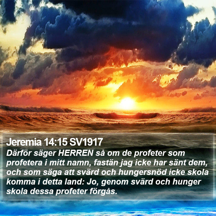Jeremia 14:15 SV1917 Bible Study