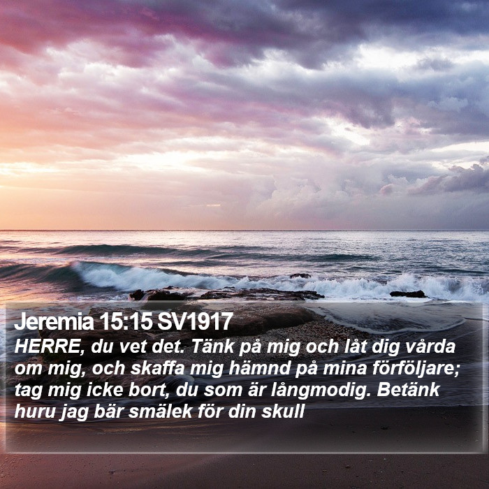 Jeremia 15:15 SV1917 Bible Study