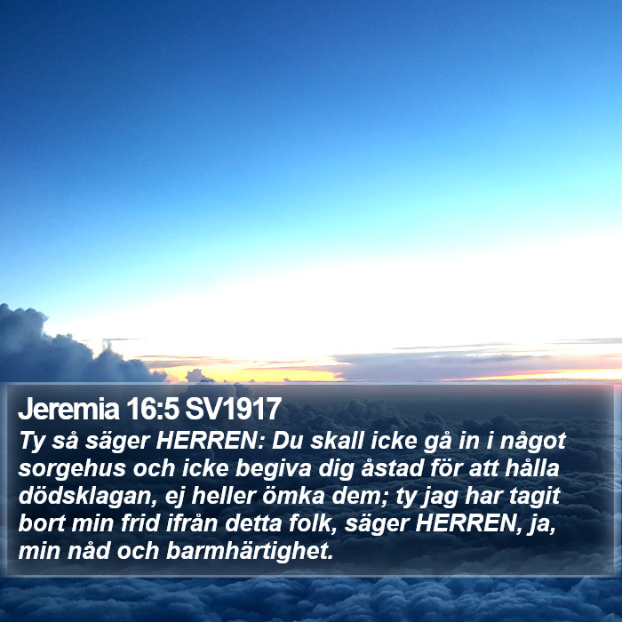 Jeremia 16:5 SV1917 Bible Study