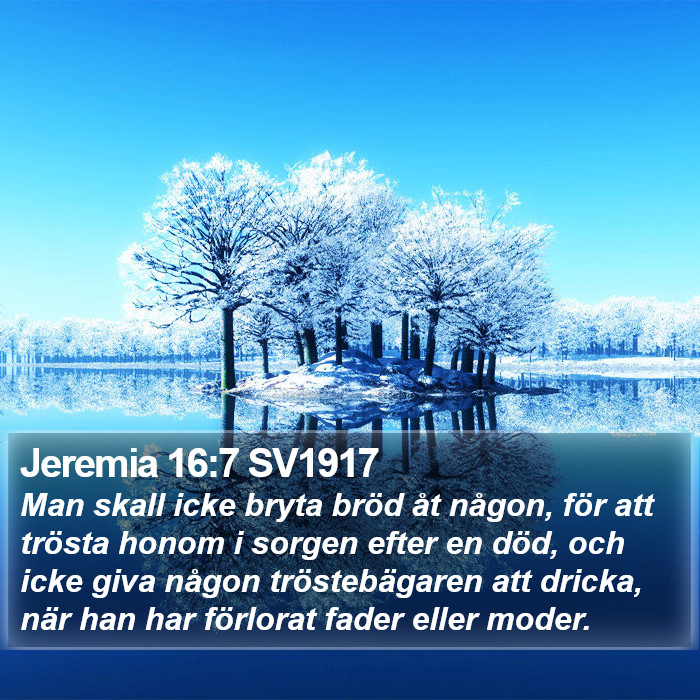 Jeremia 16:7 SV1917 Bible Study