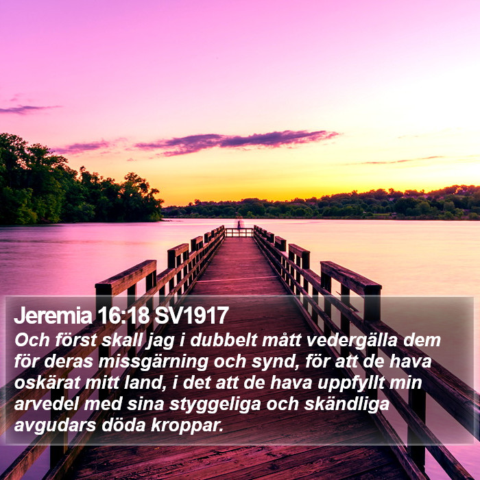 Jeremia 16:18 SV1917 Bible Study