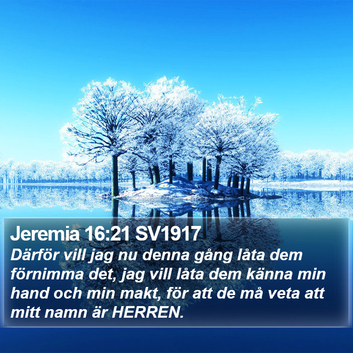 Jeremia 16:21 SV1917 Bible Study