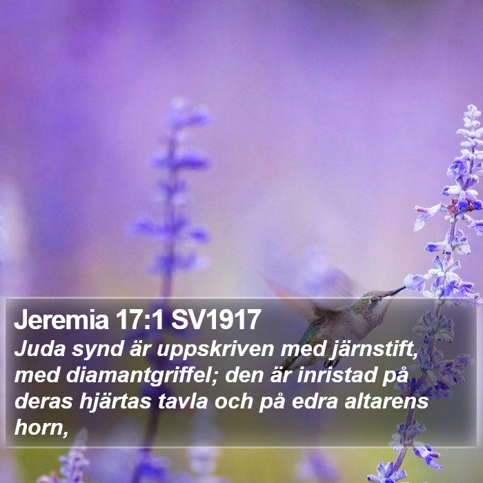 Jeremia 17:1 SV1917 Bible Study