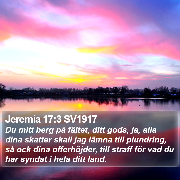 Jeremia 17:3 SV1917 Bible Study