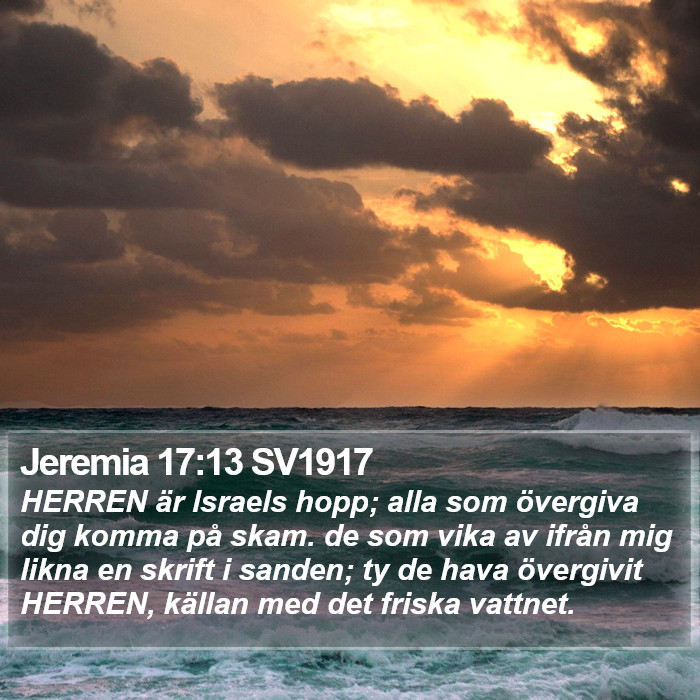 Jeremia 17:13 SV1917 Bible Study