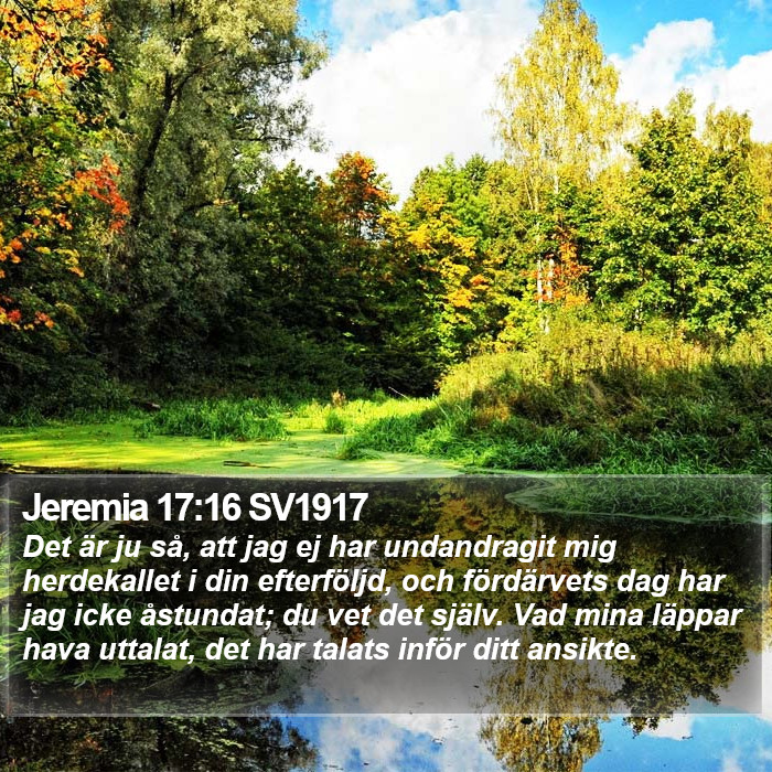 Jeremia 17:16 SV1917 Bible Study