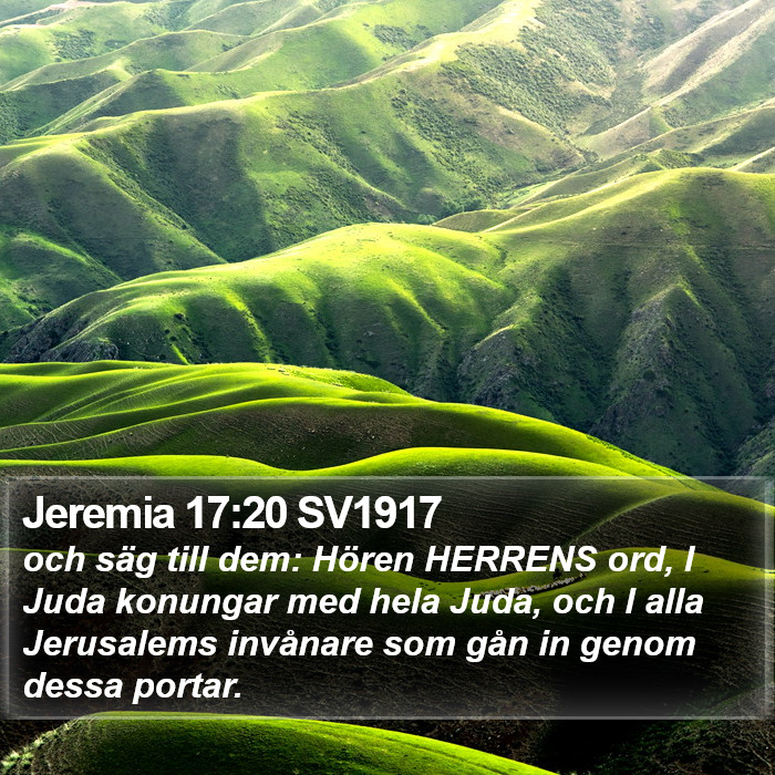 Jeremia 17:20 SV1917 Bible Study