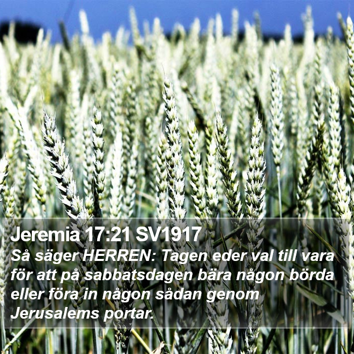 Jeremia 17:21 SV1917 Bible Study