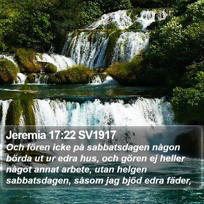 Jeremia 17:22 SV1917 Bible Study