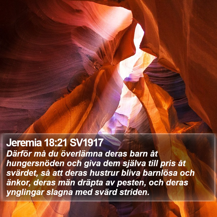 Jeremia 18:21 SV1917 Bible Study