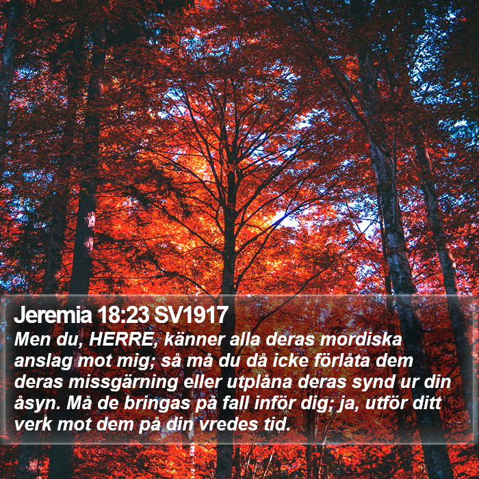 Jeremia 18:23 SV1917 Bible Study