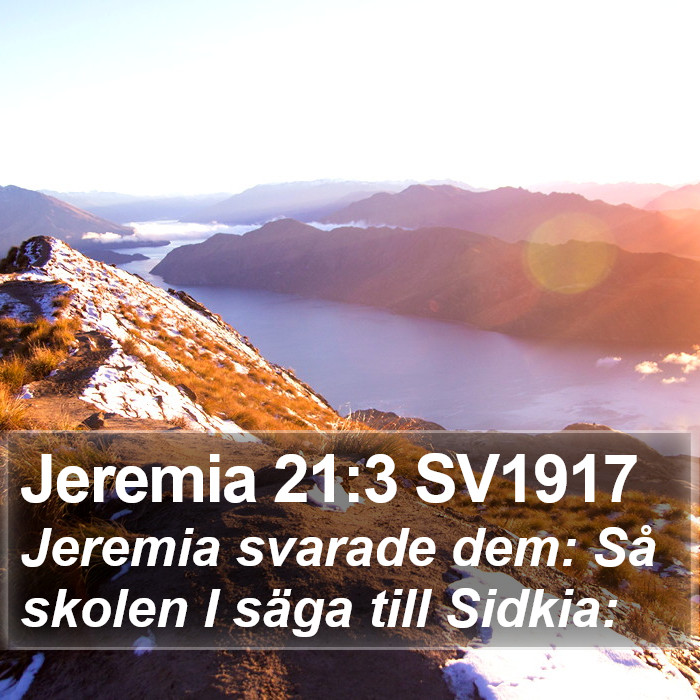 Jeremia 21:3 SV1917 Bible Study