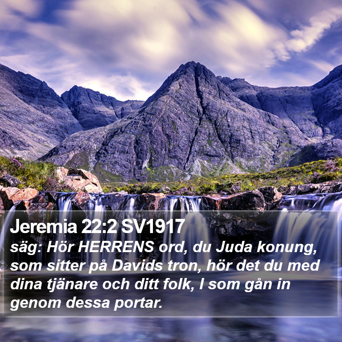 Jeremia 22:2 SV1917 Bible Study
