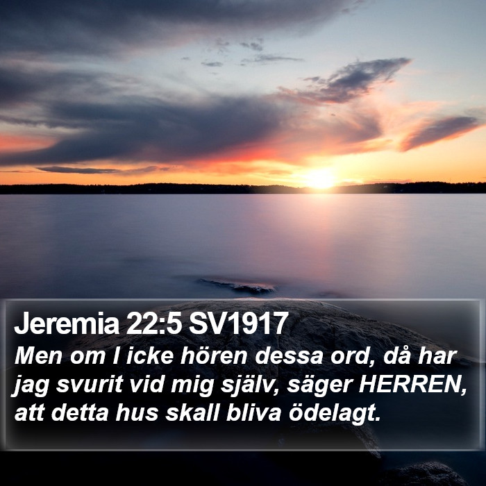 Jeremia 22:5 SV1917 Bible Study