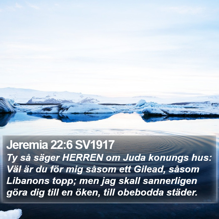 Jeremia 22:6 SV1917 Bible Study