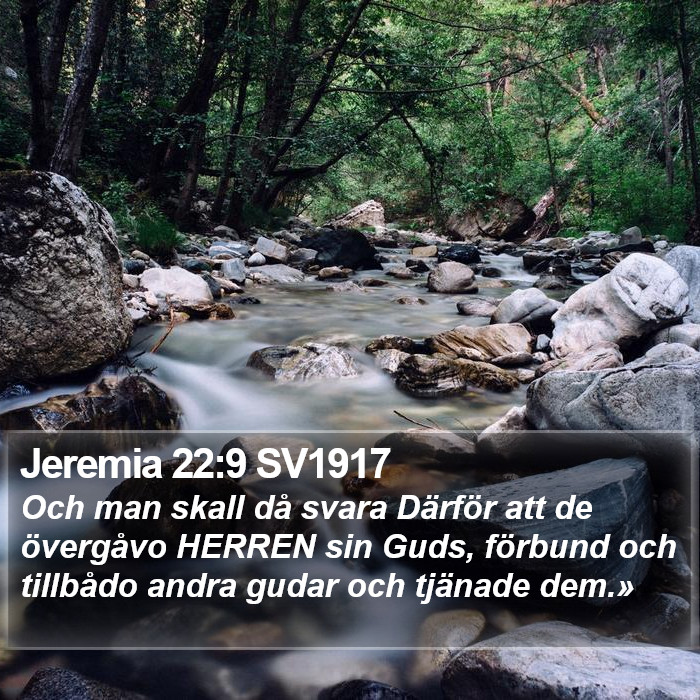 Jeremia 22:9 SV1917 Bible Study