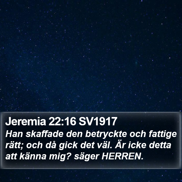 Jeremia 22:16 SV1917 Bible Study